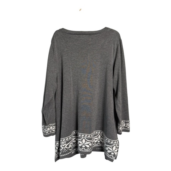 Kim Rogers Curvy Women Crewneck Sweater Tunic Bundle Size XXL Red Grey - Picture 13 of 15